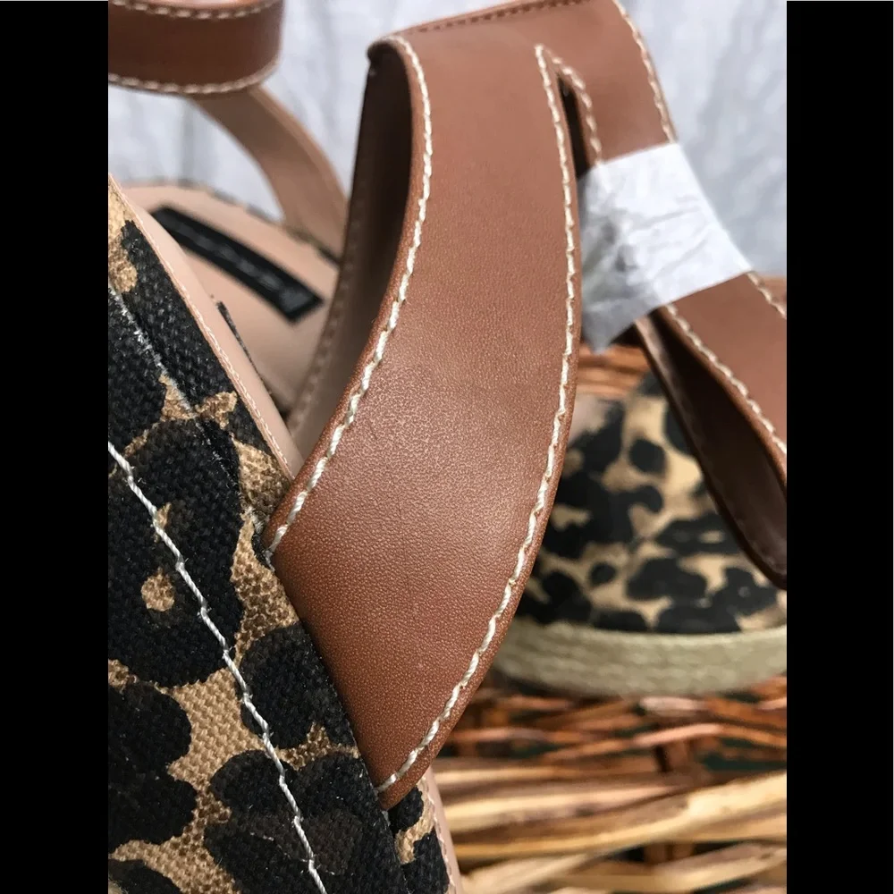 STEVE MADDEN Wedge Kippie Animal Print Espadrille 10